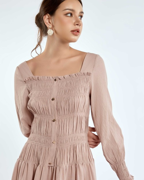 SIXDO Woven Flared Dress 2025